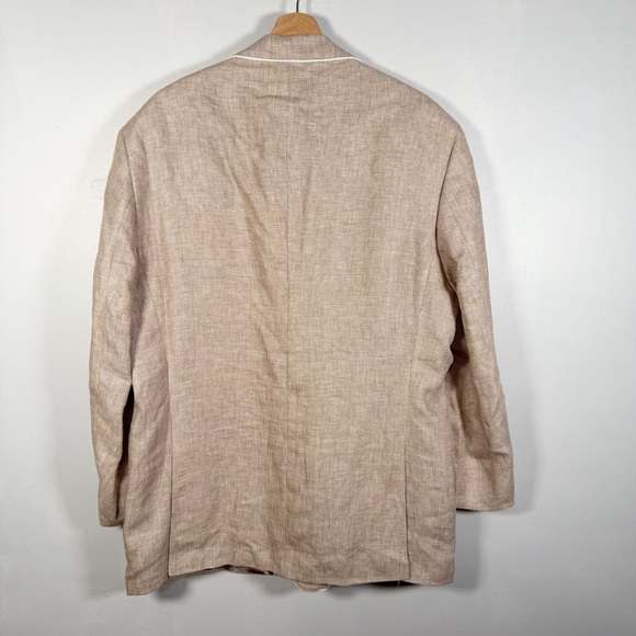 Tallia Men’s Linen Blazer Unique Butterfly Watercolor Floral Lining - Picture 4 of 6